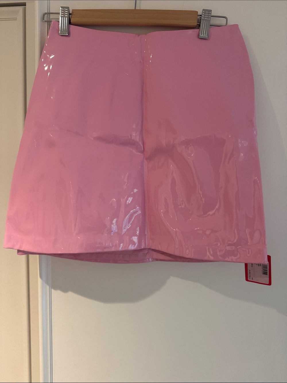 STAUD Pink Patent Mini Skort